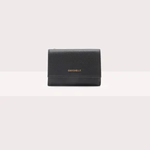 Coccinelle Portafoglio Metallic Soft Medium Noir