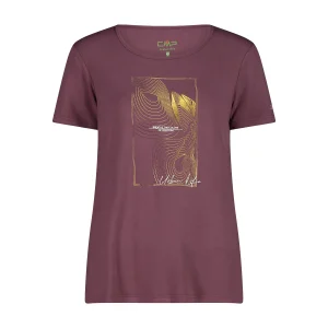 Woman T-Shirt Montagna Plum
