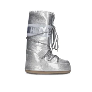 Moon Boot Icon Glitter Silver