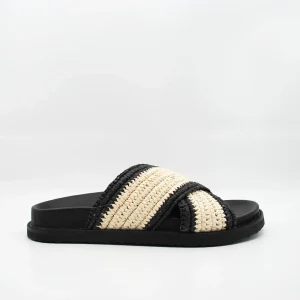 Zeppa INuovo in pelle e rafia