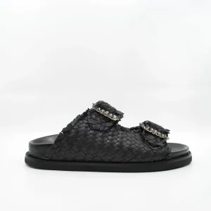 Zeppa INuovo in pelle intrecciata